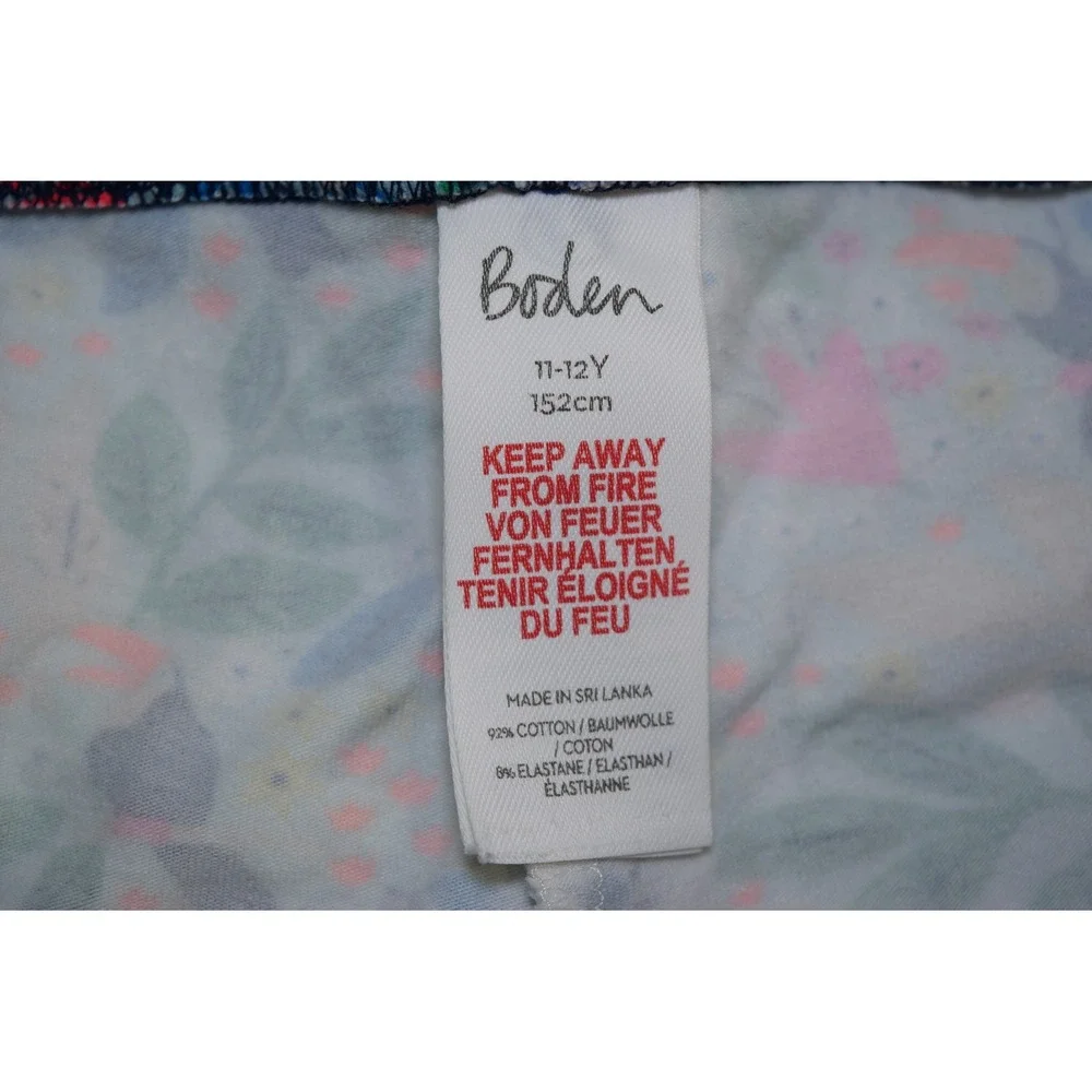 Boden Fun Bird Tropical Print Pull On Pants PJ Bottoms GIRLS 11 12